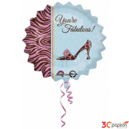 Party Lufi 13"-33cm You're Fabulous! Fólia Léggömb+hélium