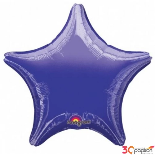 Partylufi 48cm lila csillag Fólia Léggömb+hélium