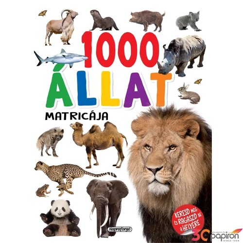 Matrica 1000 állat matricája fehér