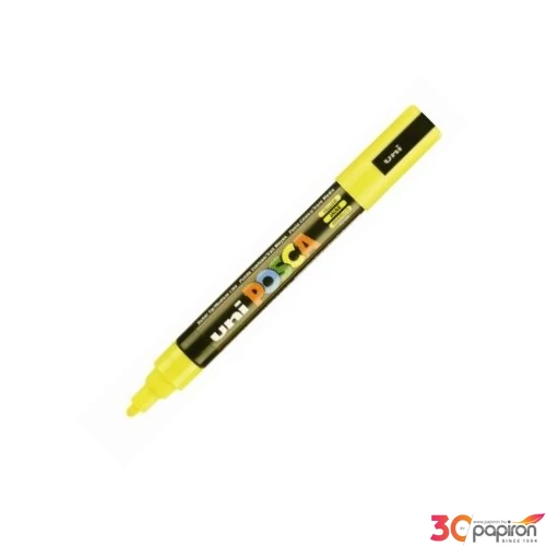 Decormarker UNI-BALL Posca 1, 8-2,5mm vízbázisu akril marker sárga Írószerek UNI Posca  PC-5M YELLOW