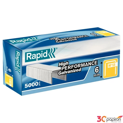 Tűzőkapocs 13/6 Rapid horg., 13/6,5000db/doboz Rapid 1db rendelési egység ár 1db-ra
