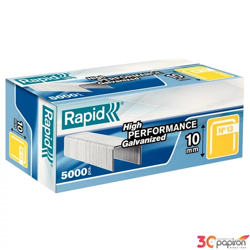 Tűzőkapocs 13/10 Rapid horg., 13/10,5000db/doboz Rapid 1db rendelési egység ár 1db-ra