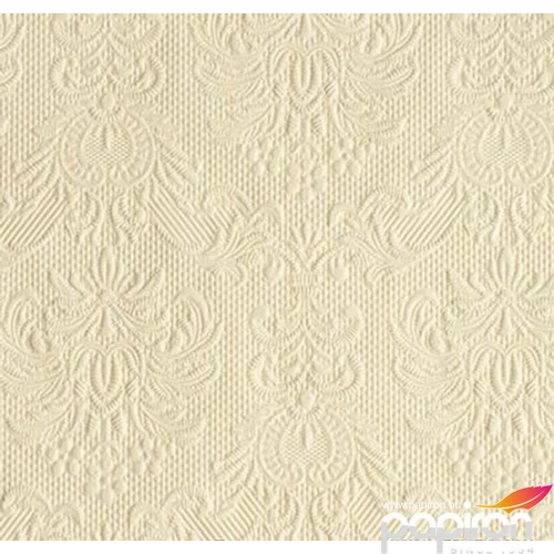 Szalvéta Ambiente Elegance Elegance pearl cream dombornyomott papírszalvéta 25x25cm,15db-os