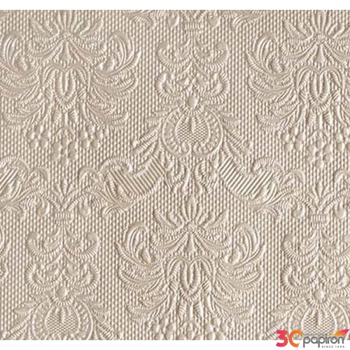 Szalvéta Ambiente Elegance pearl taupe, dombornyomott 33x33cm 3rétegű 15db/csom