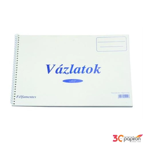Vázlatfüzet B4 famentes spirálos 32 fehérlapos iskolaszezonos termék