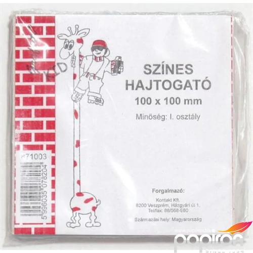 Hajtogatólap színes 10x10 cm 0 iskolaszezonos termék