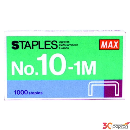 Tűzőkapocs No.10-1M Max C 10lap 1000db/dob Irodai kisgépek MAX No.10-1M STAPLES