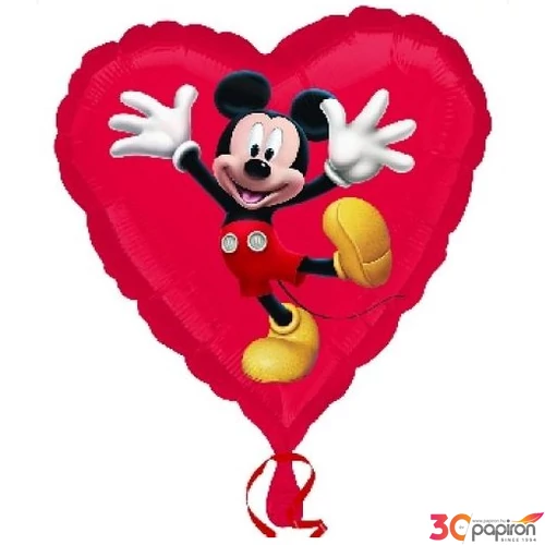 Party Lufi Szülinapi 17"-43cm Mickey egér fólia lufi +hélium