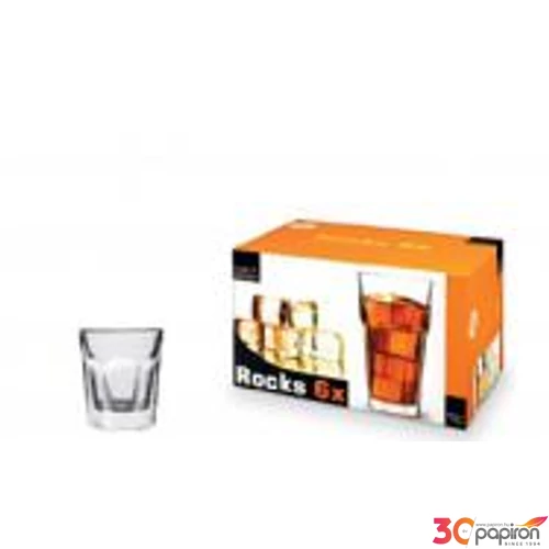 Üveg pálinkáspohár 3, 25cl 6-os szett