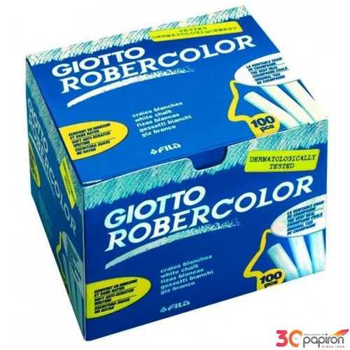 Táblakréta fehér 100db-os Giotto RoberColor hengeres pormentes