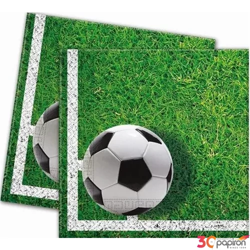 Party szalvéta Focis 2rétegű papír, 33x33cm Football minta (20lap/csomag) parti szalvéta