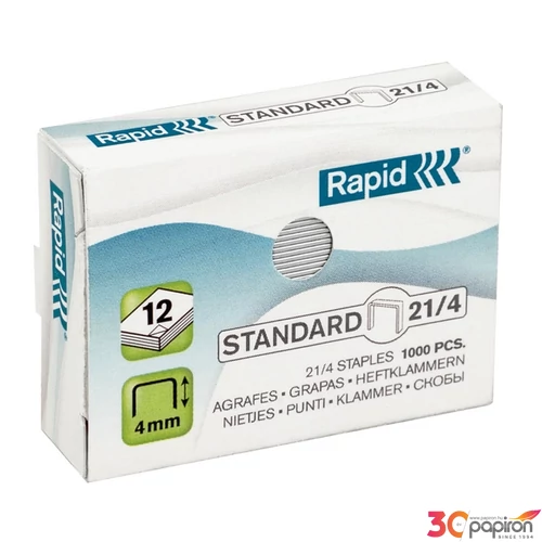 Tűzőkapocs 21/4 Rapid STANDARD 21/4, horg., 1000db/doboz Rapid 1db rendelési egység ár 1db-ra