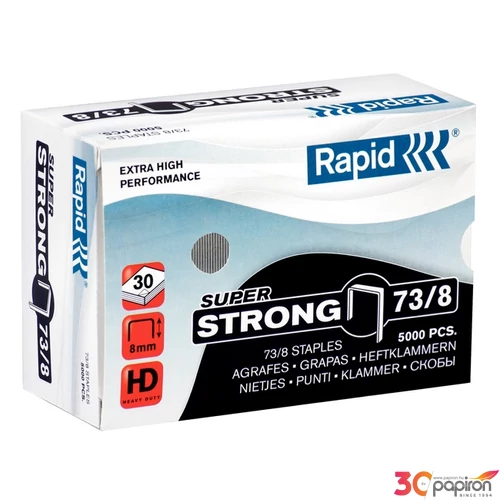 Tűzőkapocs 73/8 Rapid SUPERSTRONG 73/8, horg.,5000db/doboz Rapid 1db rendelési egység ár 1db-ra