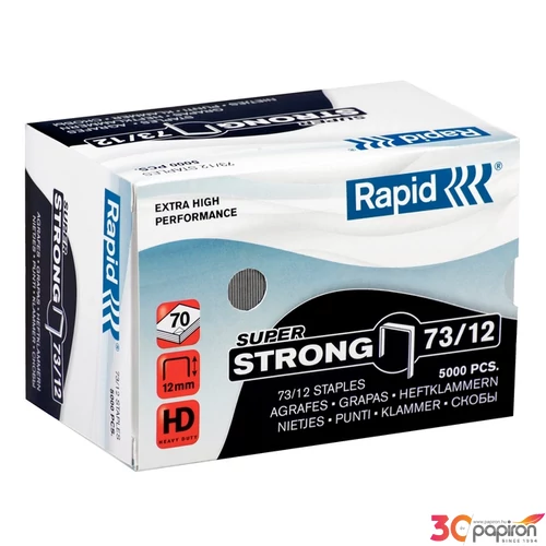 Tűzőkapocs 73/12 Rapid SUPERSTRONG 73/12, horg.,5000db/doboz Rapid 1db rendelési egység ár 1db-ra