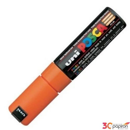 Decormarker Posca 8K PC-8K narancs vágotthegyű vízbázisú 8mm filc, marker