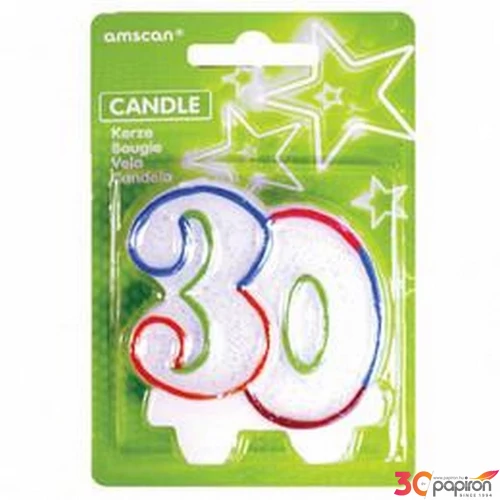 Party gyertya 30 Amscan