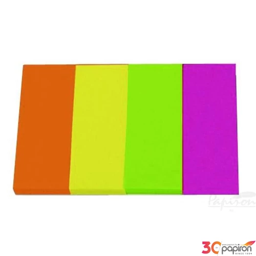 Jelölőcimke neon 20x50mm 4x40lap, papír oldaljelölő