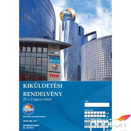 Ny B 18-73/V kiküldetési C Kiküldetési rendelvény A4 25x2 NVB1872