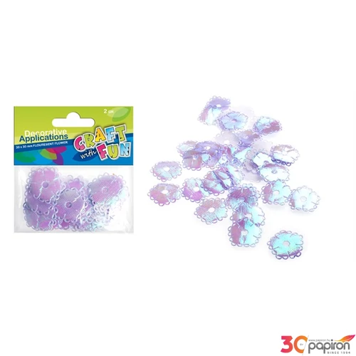 Dekor textil virágminták lila Craft with Fun 327029