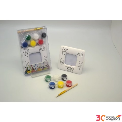 Képkeret 6színű festékkel+ecs  