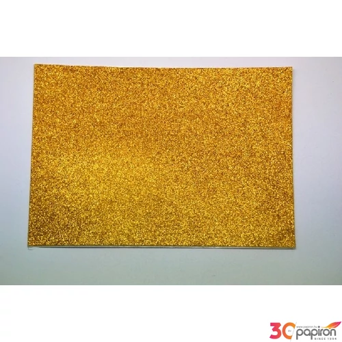 Dekorgumi glitteres öntapadós arany 2mm A4 EVA