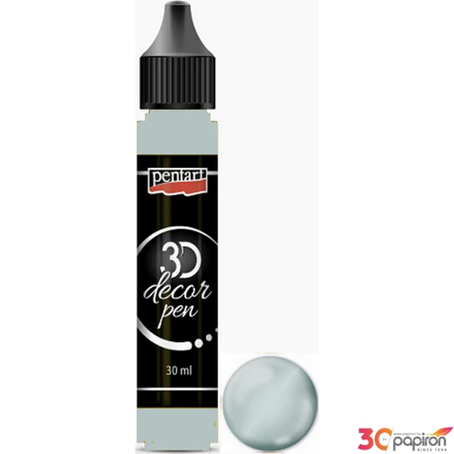 3D dekortoll Pentart 30ml ezüst