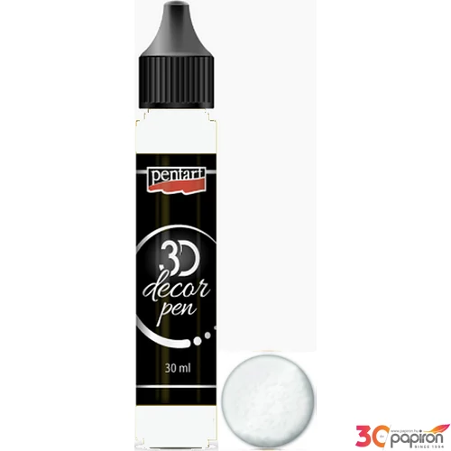 3D dekortoll Pentart 30ml fehér