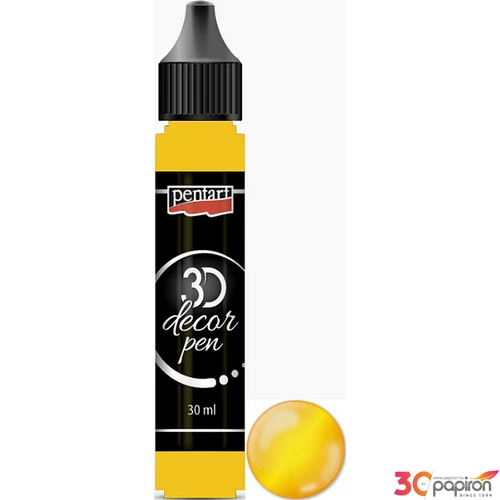 3D dekortoll Pentart átlátszó 30ml citrinsárga