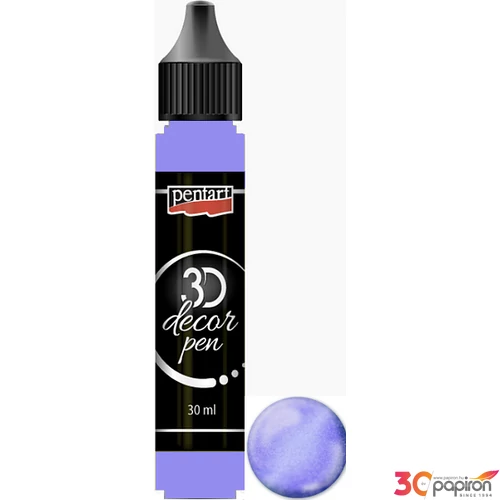 3D dekortoll Pentart csillogó 30ml lilaezüst
