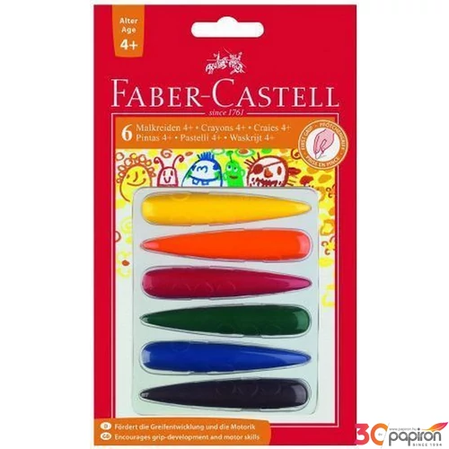 Faber-Castell zsírkréta 6 db-os - négy éves kortól viaszkréta prémium minőségű termék 120404