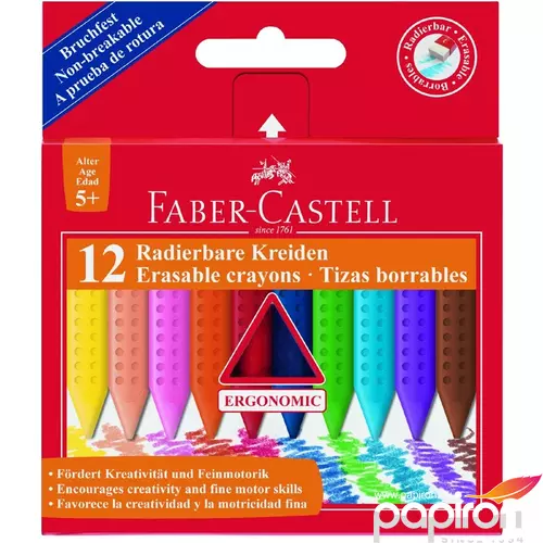 Faber-Castell zsírkréta 12 db törölhető 2520 prémium minőségű termék 122520