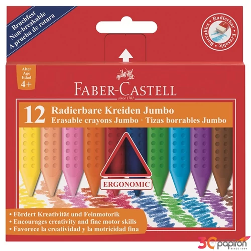 Faber-Castell zsírkréta 12 db Jumbo törölhető 2540 prémium minőségű termék 122540