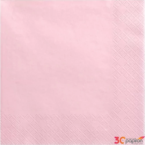 Szalvéta PartyDeco 3rétegű papír, 33x33cm Light Pink (20lap/csomag) parti szalvéta