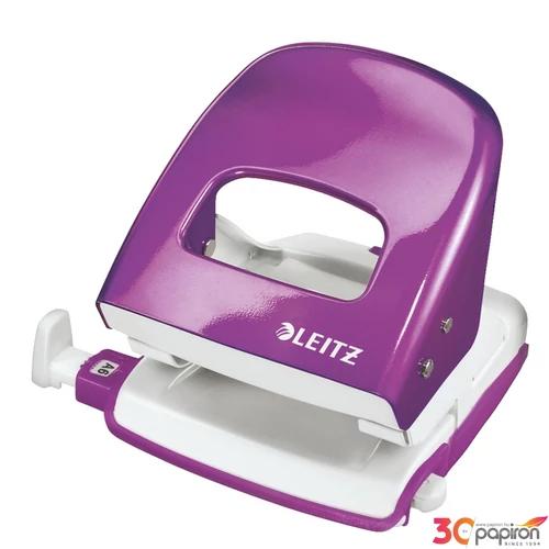 Lyukasztó Leitz WOW metálfényű, 30lap, lila Leitz 1db rendelési egység ár 1db-ra