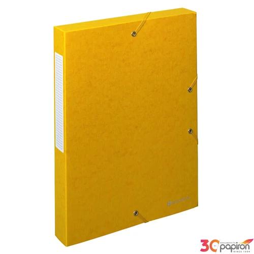 Irattartó gumisboxExacompta A4 40mm prespán sárga 50819E
