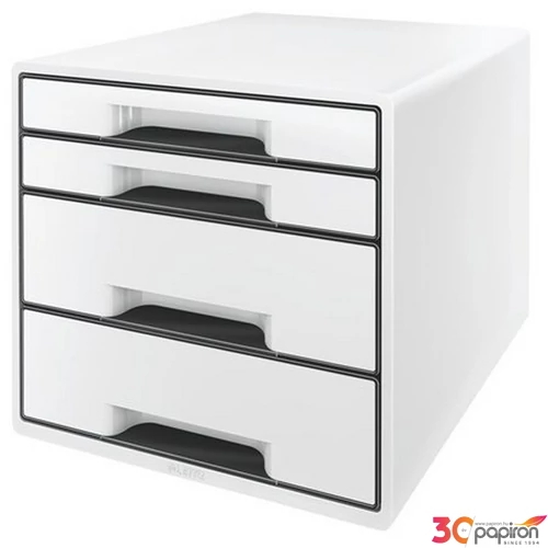 IrattároLó Leitz CUBE 4 fiókos, fehér Leitz 1db rendelési egység ár 1db-ra