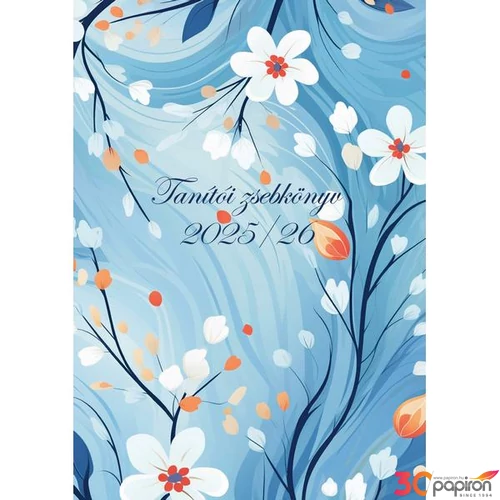 Tanítói zsebkönyv 2025/26 heti 145x205mm szirmok Realsystem   kollekció 5317-60