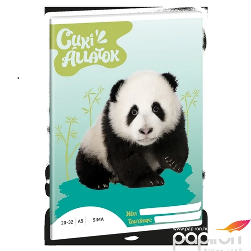 Füzet 20-32 A5 sima Ars Una Cuki-Panda (5430) 24 53614308