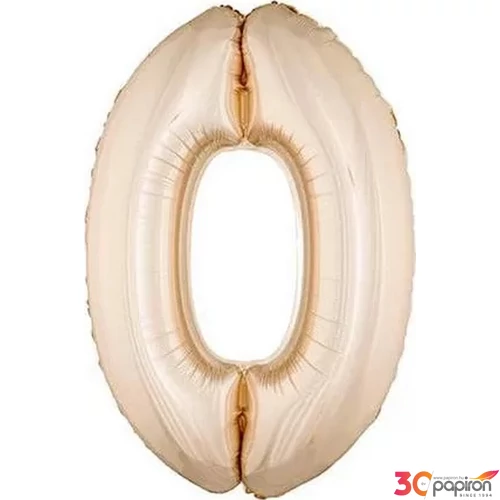 Paty lufi fólia '0' 40inch 102cm , Rosegold XL number balloon Fólia Léggömb+hélium