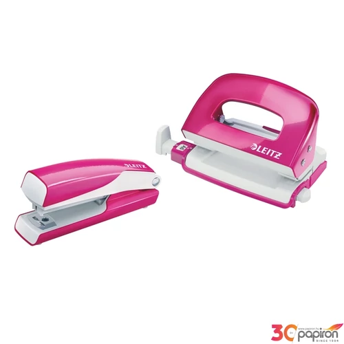 Tűzőgép, lyukasztó szett Leitz WOW Mini set, 10lap, rózsaszín Leitz 1db rendelési egység ár 1db-ra
