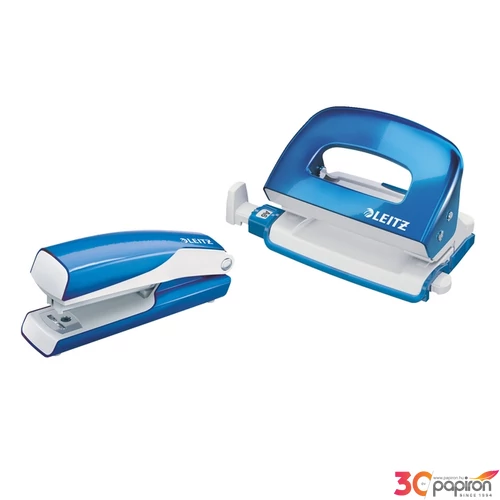Tűzőgép, lyukasztó szett Leitz WOW Mini set, 10lap, kék Leitz 1db rendelési egység ár 1db-ra