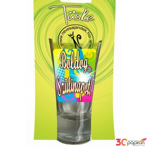 Üveg felespohár Boldog szülin 75ml