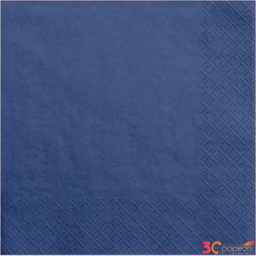 Party szalvéta PartyDeco 3rétegű papír, 33x33cm Navy Blue (20lap/csomag) parti szalvéta