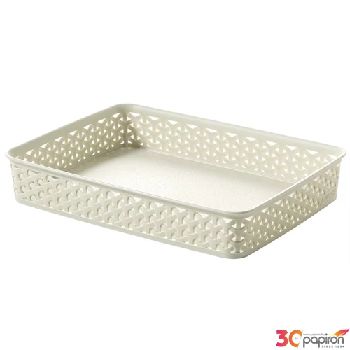 Kosár Rattan hatású Curver My Style A5 Törtfehér Tárolókosarak