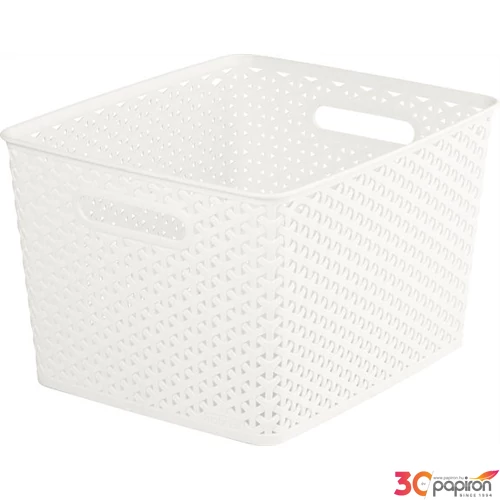 Kosár Rattan hatású Curver My Stile 18Literes Törtfehér Tárolókosarak