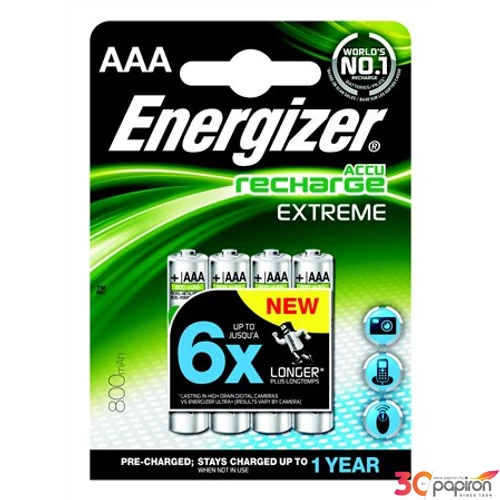 Elem Energizer tölthető AAA mikro 4x800 mAh