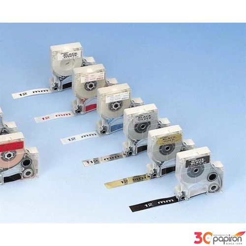 Feliratozó szalag Dymo 19/7m poliészte45800/S0720820 víztiszta-fekete Feliratozógéphez szalagok