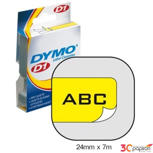 Feliratozó szalag Dymo 24mmx7m poliészte 53718/S0720980 sárga-fekete Feliratozógéphez szalagok