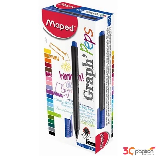 Tűfilc sötétkék Maped Graph`Peps 0,4mm-es Írószerek MAPED 749120