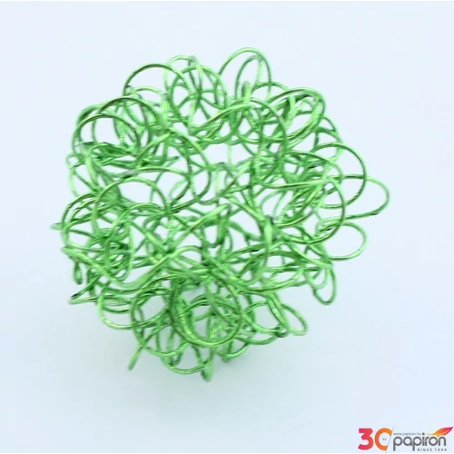 Drótos bolyhoslabda zöld 5cm